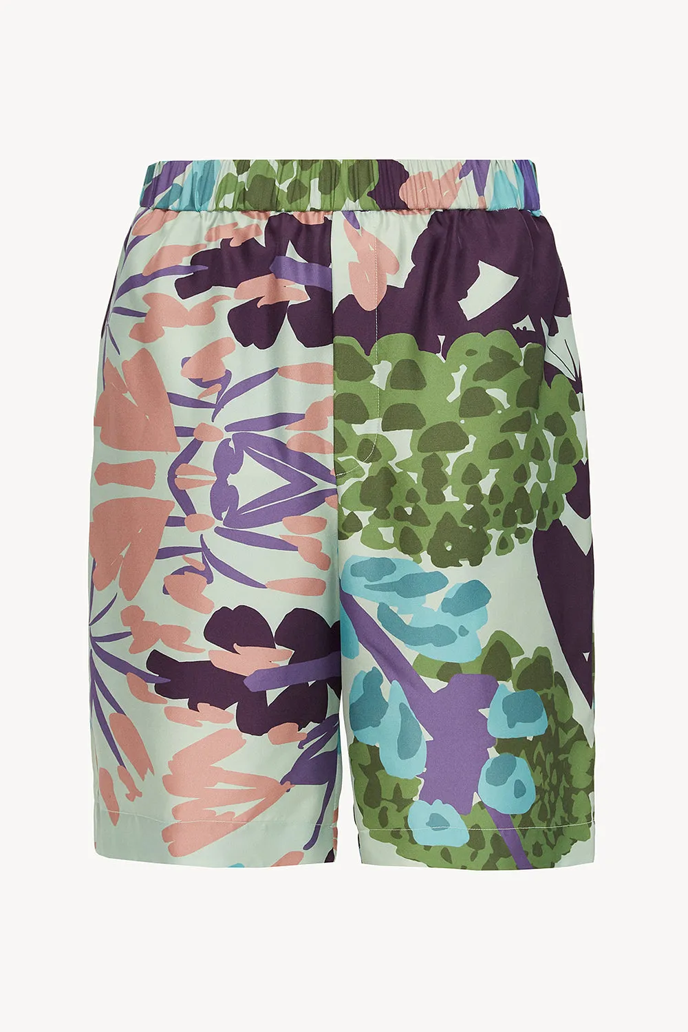 Men relaxed fit shorts in floral blue