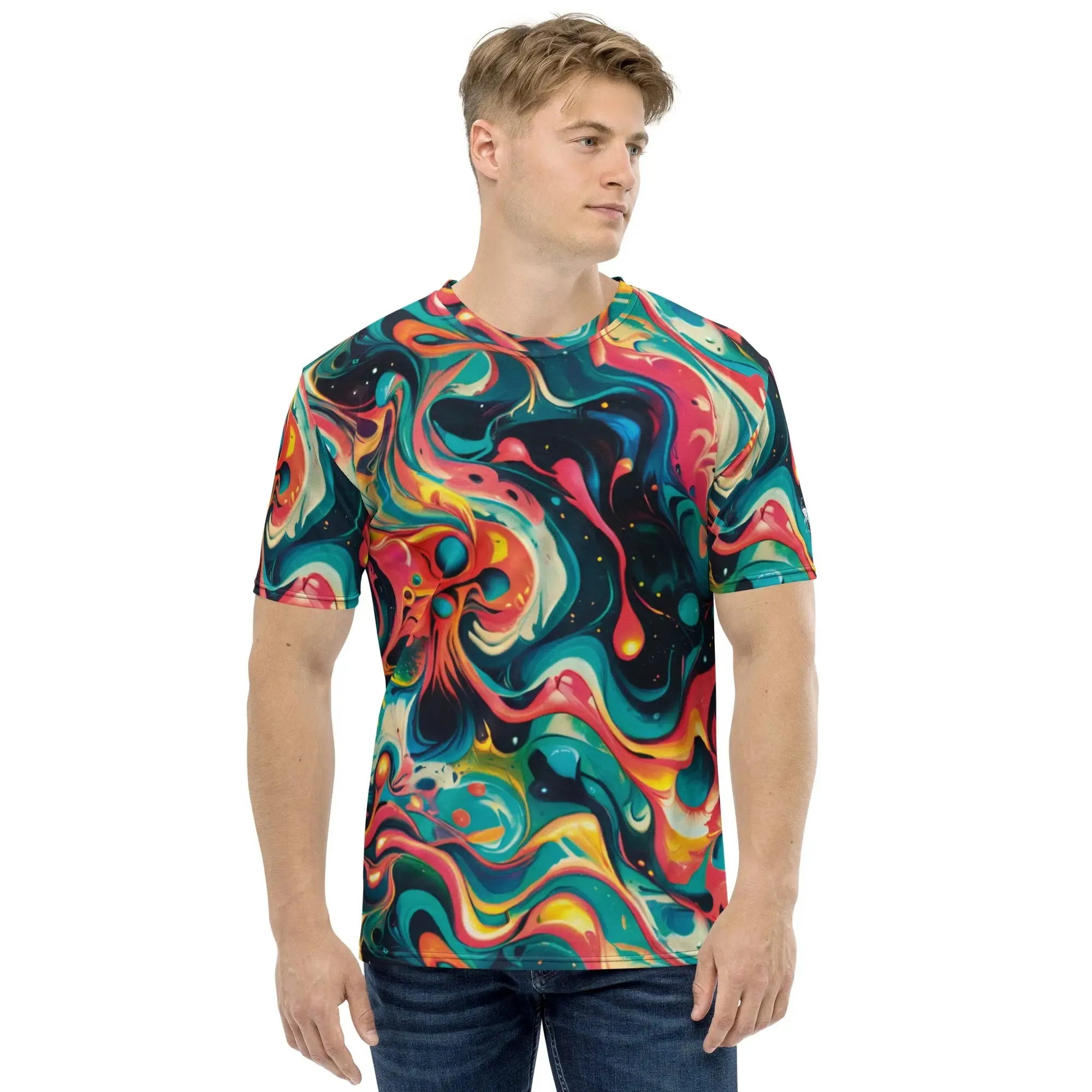 Men's Crewneck T-shirt - Celestial Splash