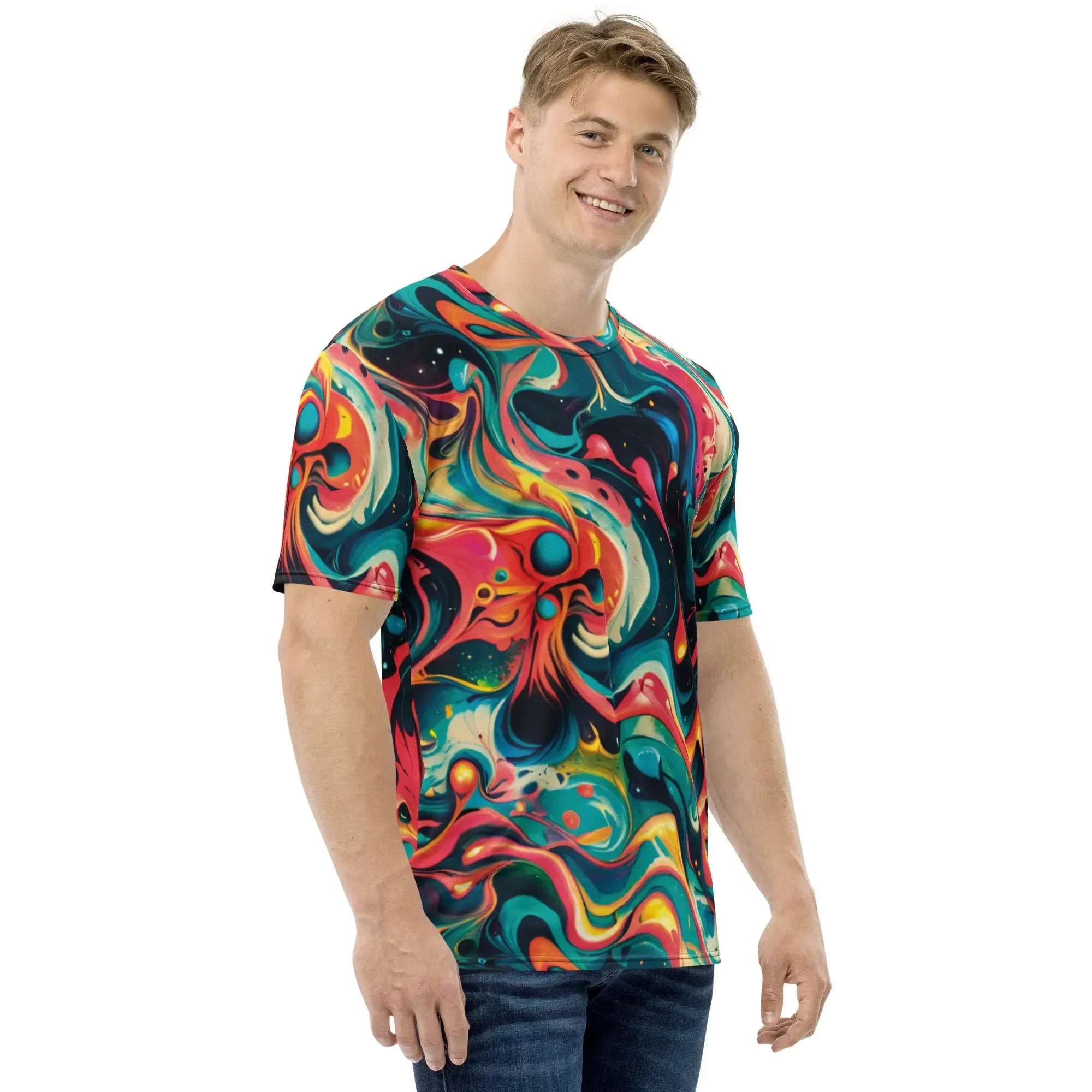 Men's Crewneck T-shirt - Celestial Splash