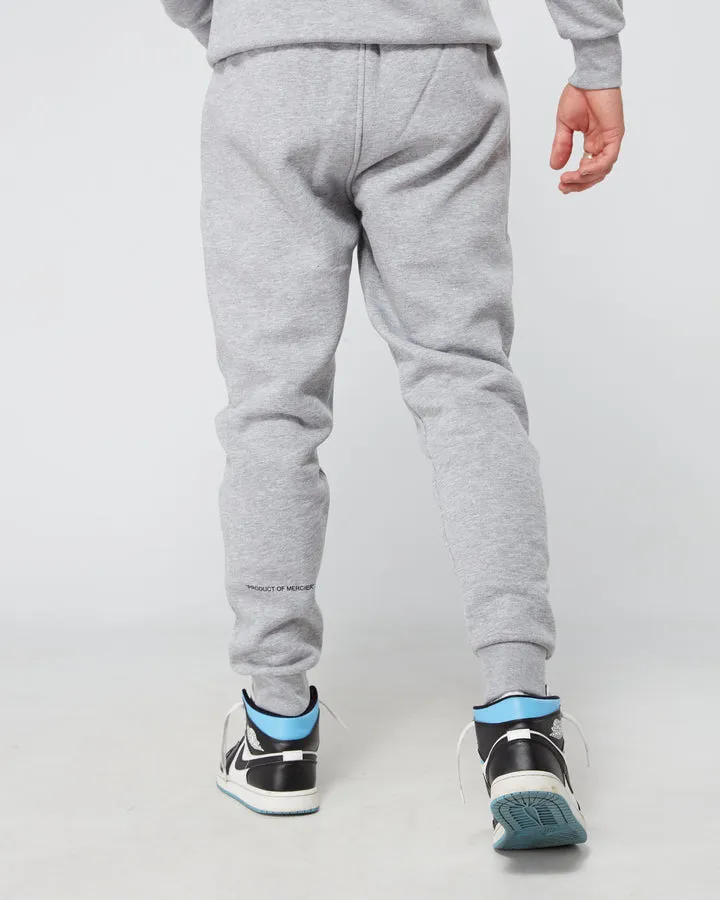 Mercier Badge Jogger Grey Marl