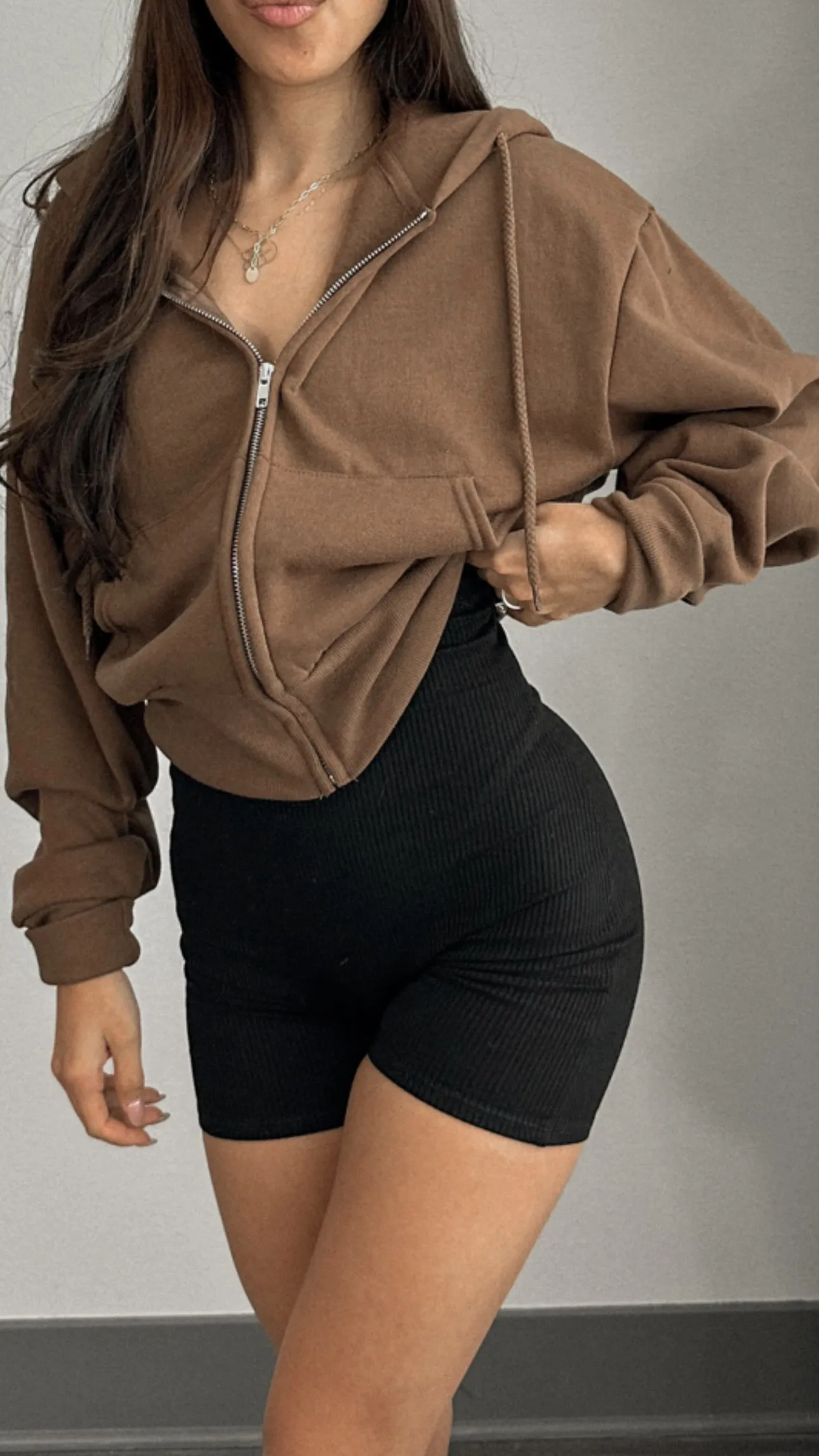 Meyer Zip Hoodie (chocolate)-FINAL SALE