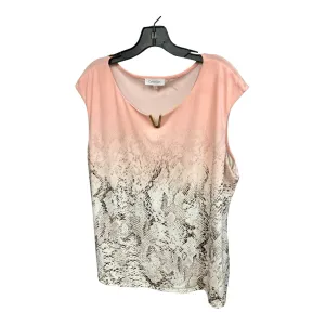 Multi-colored Top Sleeveless Calvin Klein, Size 2x