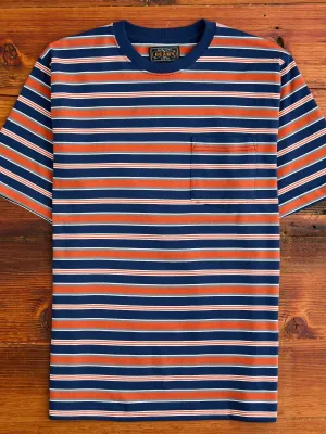 Multistripe Pocket T-Shirt in Navy