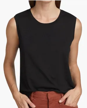 MUSCLE TEE IN WASHED BLACK