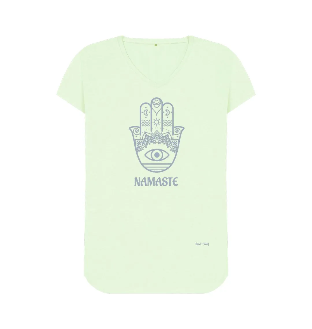 Namaste V Neck Tee