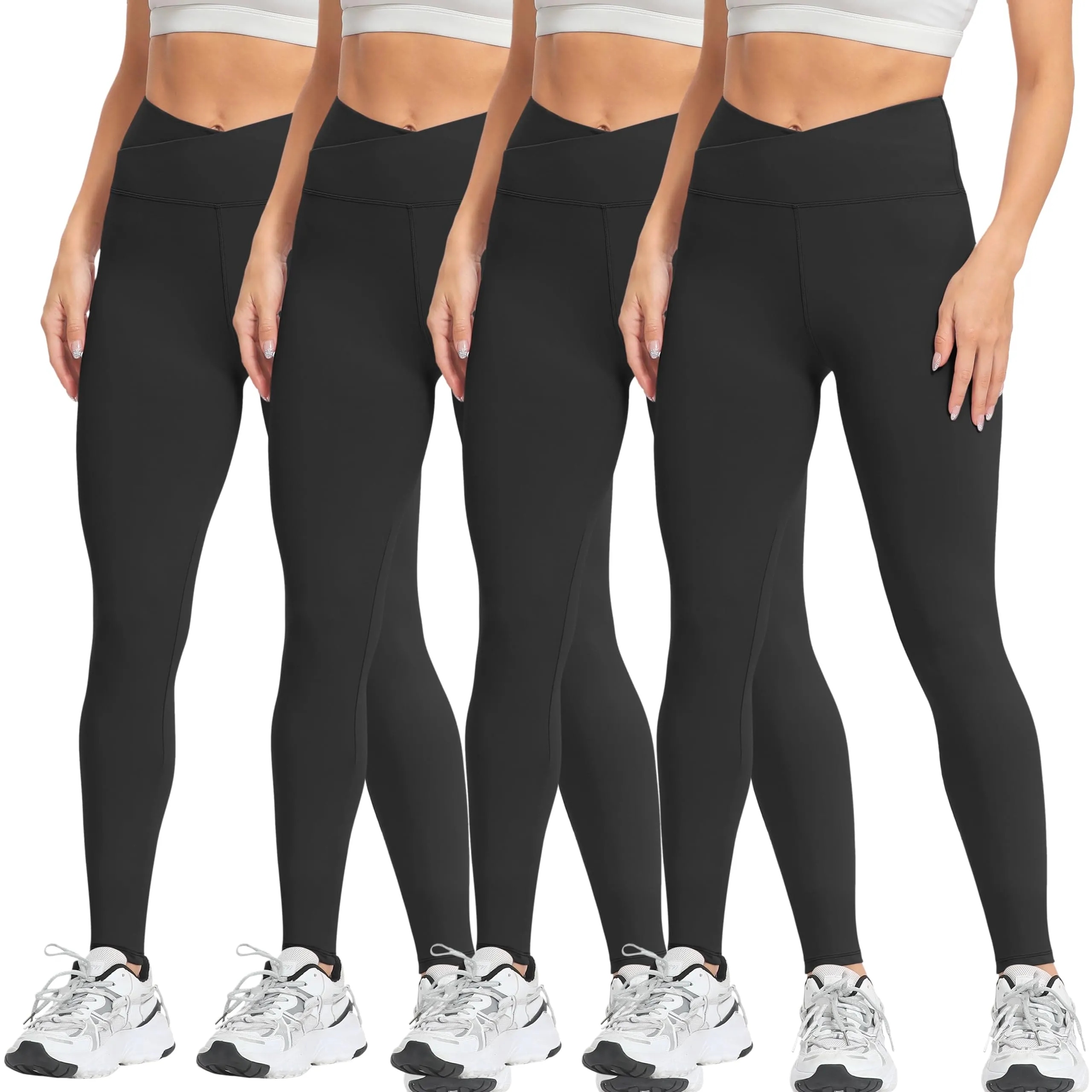 Natural Feelings Buttercloud Cross Waist Leggings for Women High Waist Cross Leggings Yoga Workout PantsTight