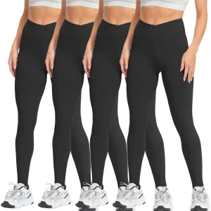 Natural Feelings Buttercloud Cross Waist Leggings for Women High Waist Cross Leggings Yoga Workout PantsTight