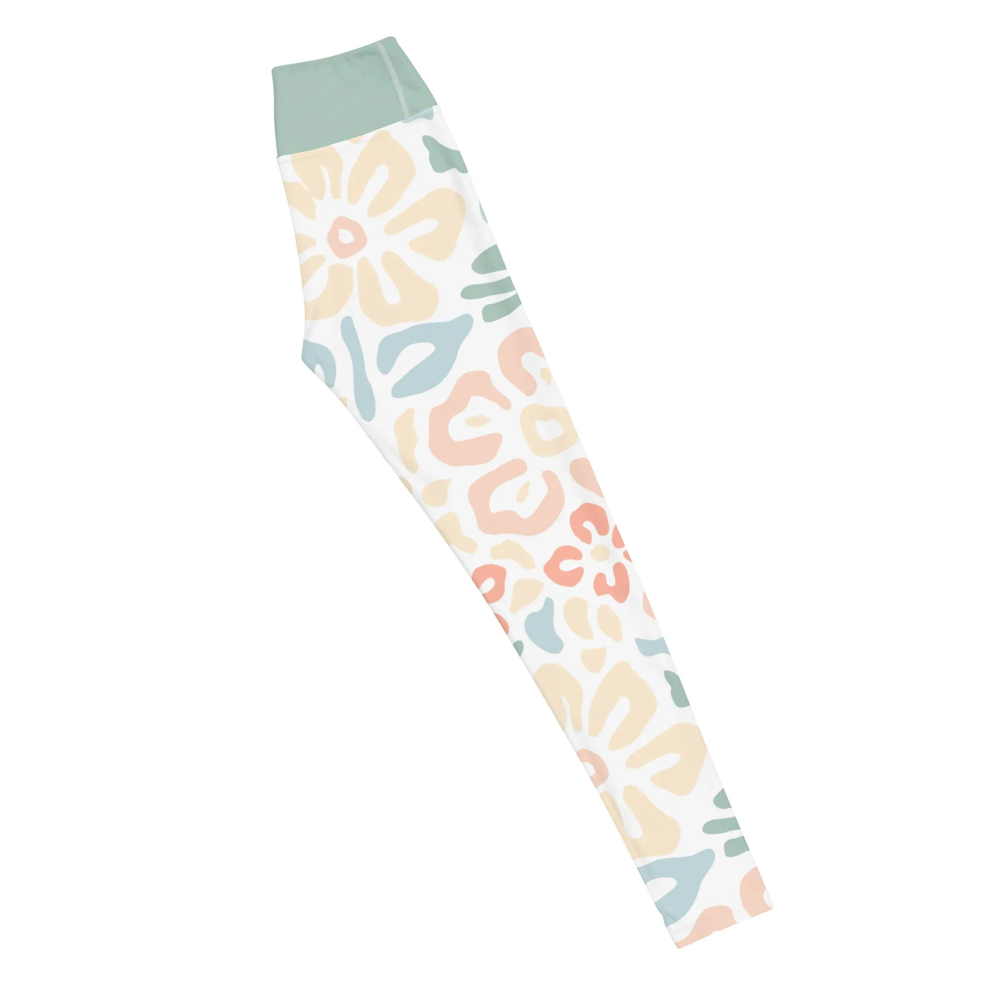 Nautical Blossoms Yoga Leggings