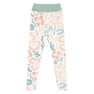 Nautical Blossoms Yoga Leggings