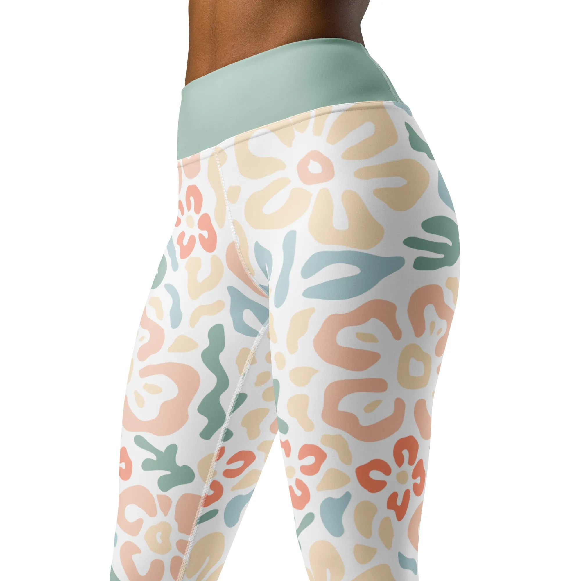 Nautical Blossoms Yoga Leggings
