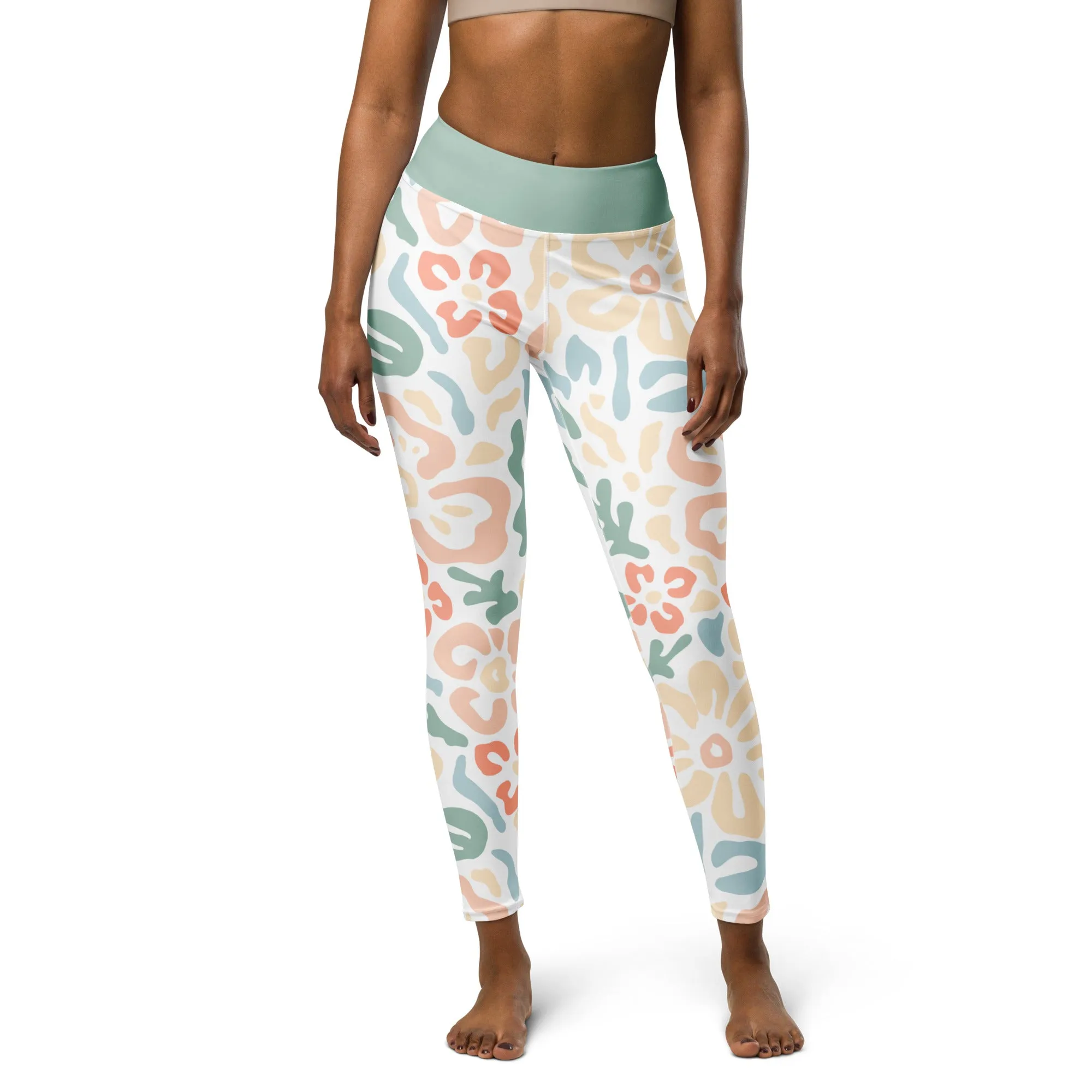 Nautical Blossoms Yoga Leggings