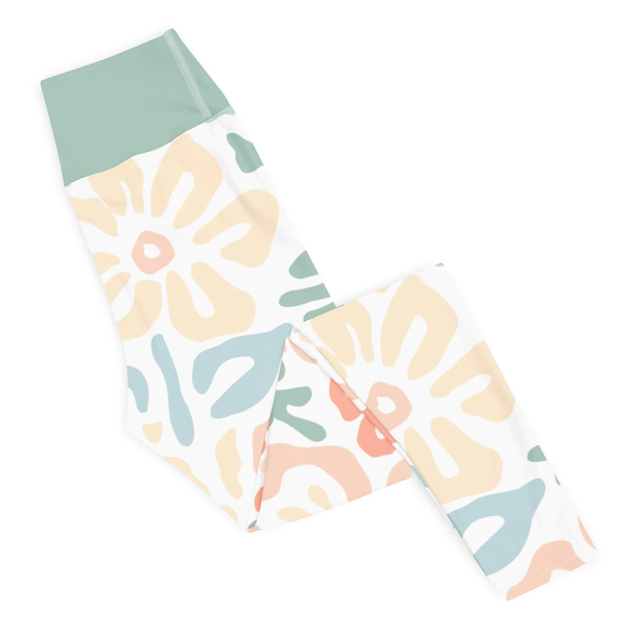 Nautical Blossoms Yoga Leggings
