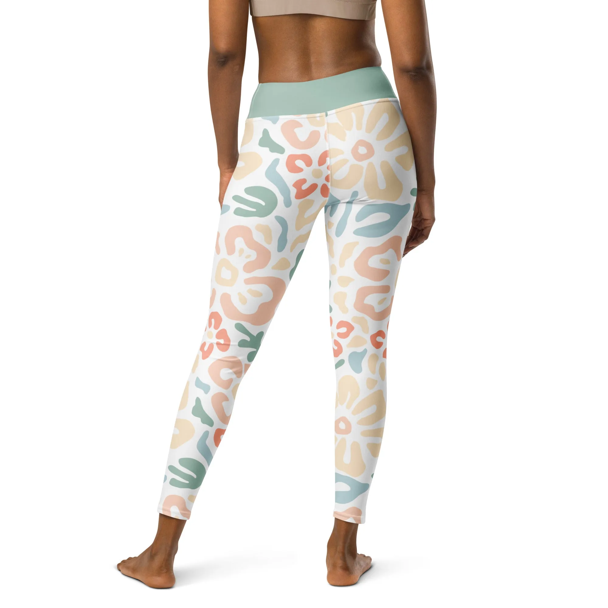 Nautical Blossoms Yoga Leggings