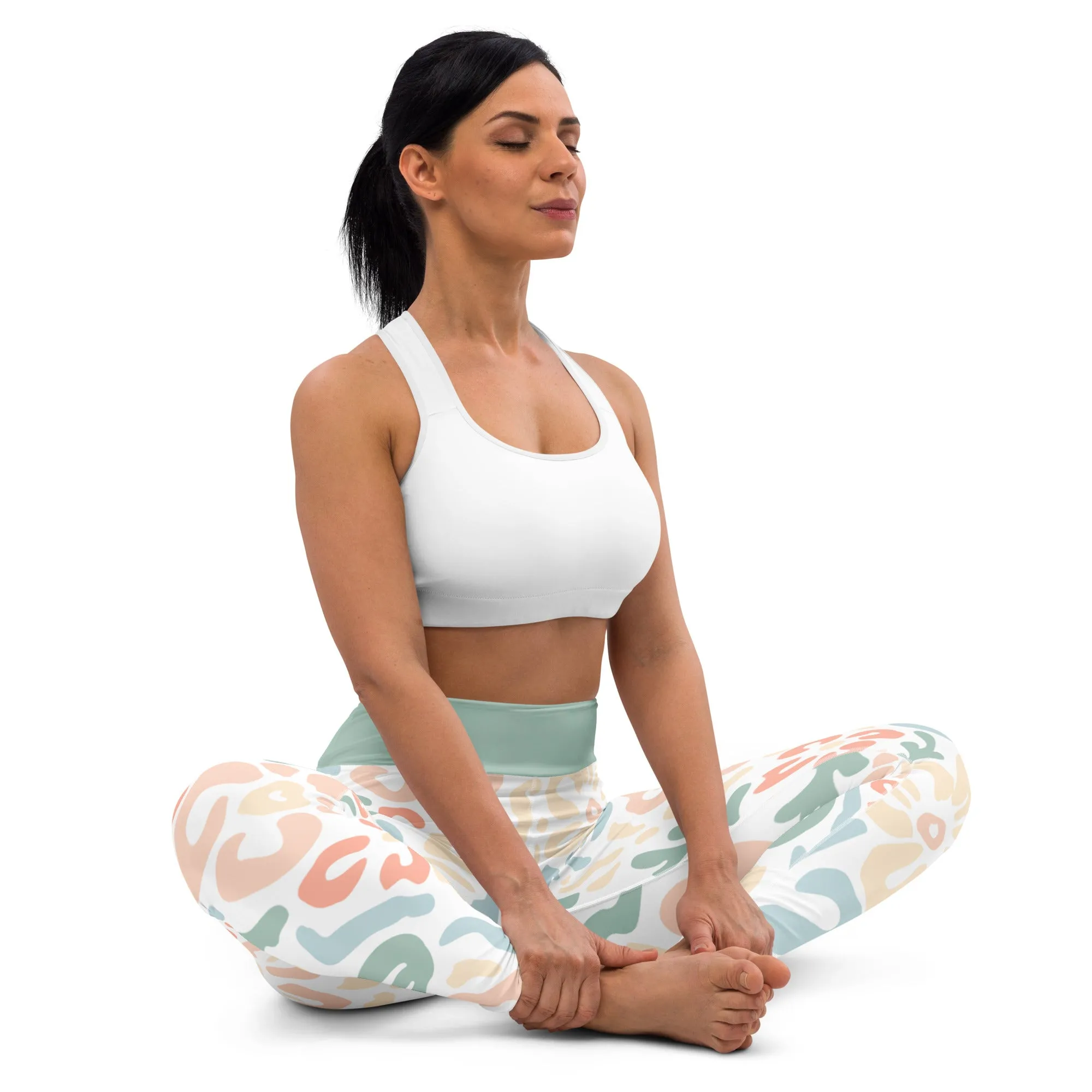 Nautical Blossoms Yoga Leggings