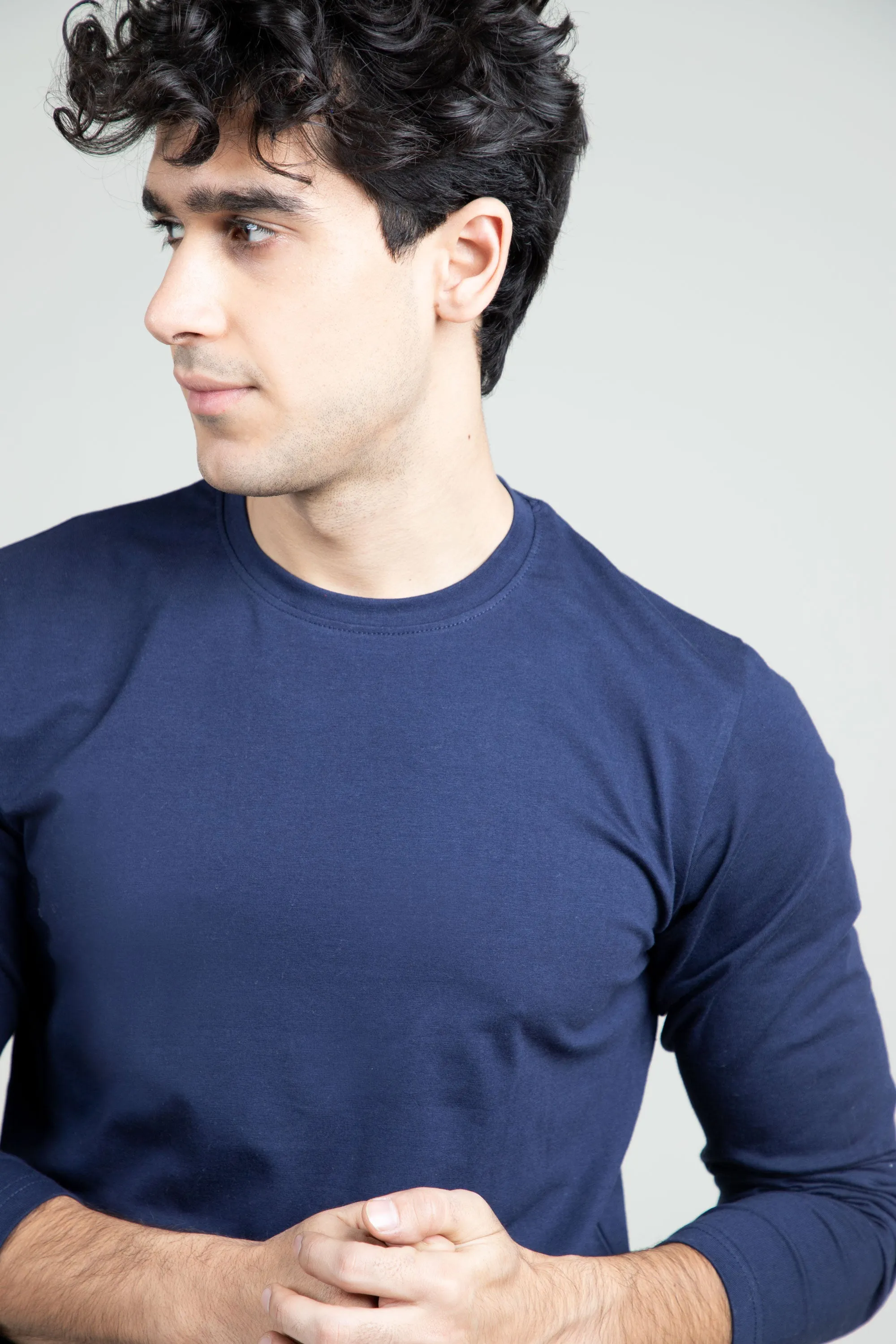 Navy Crewneck T-Shirt
