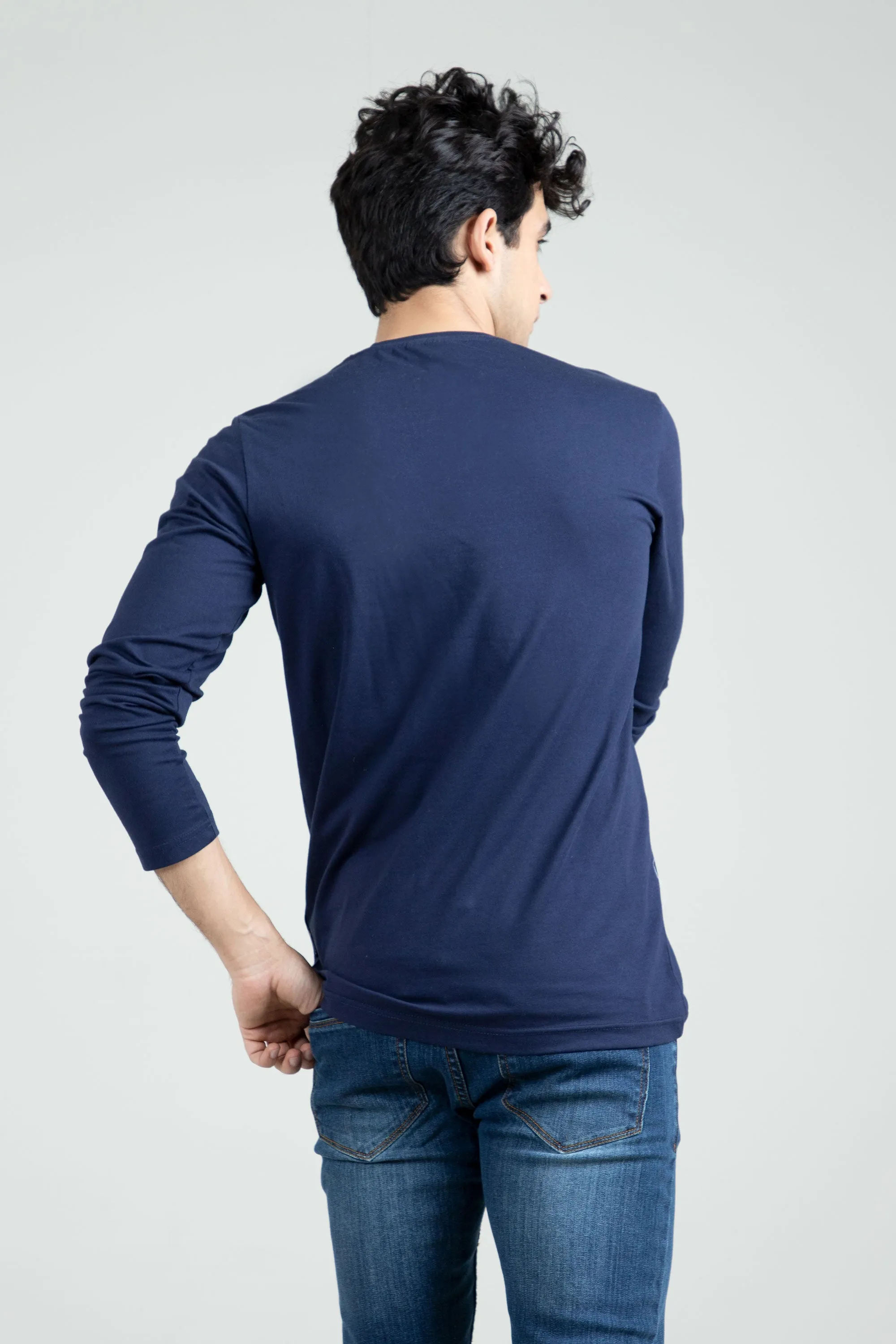 Navy Crewneck T-Shirt