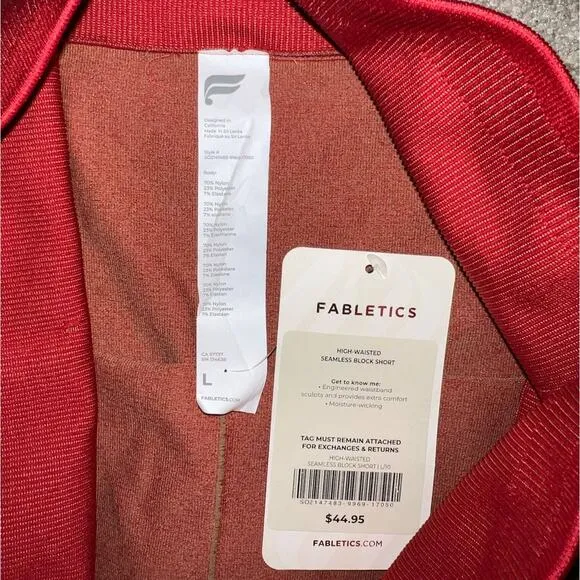 New Fabletics Sunny Reversible Sports Bra   Bike Short Seamless Set size L