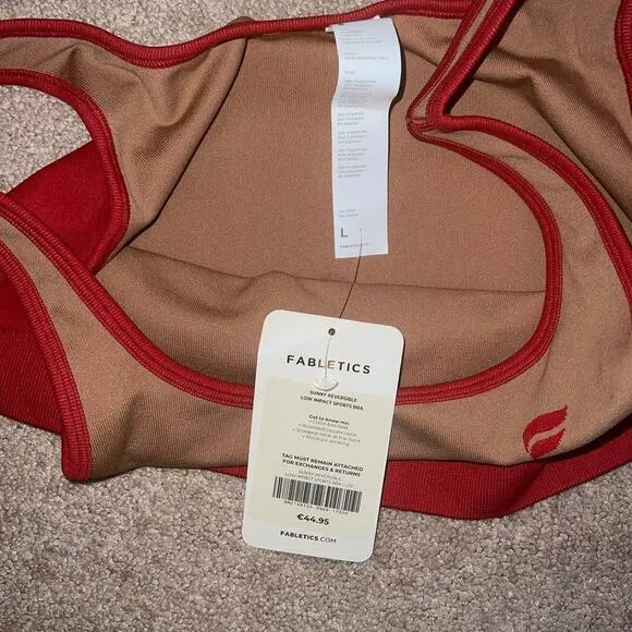 New Fabletics Sunny Reversible Sports Bra   Bike Short Seamless Set size L