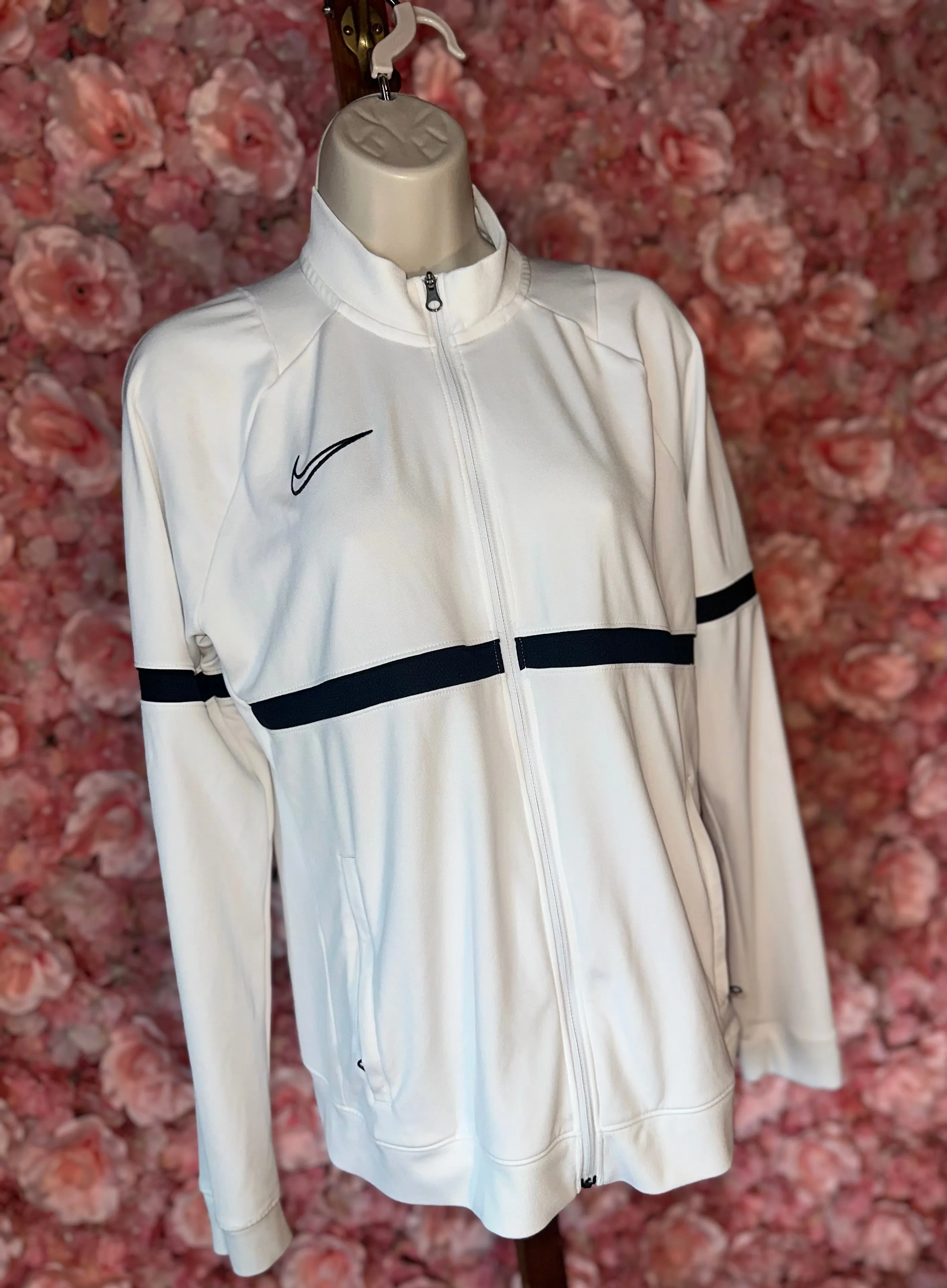 Nike (Medium) B&W Dri-Fit Zip Up Sporty Jacket