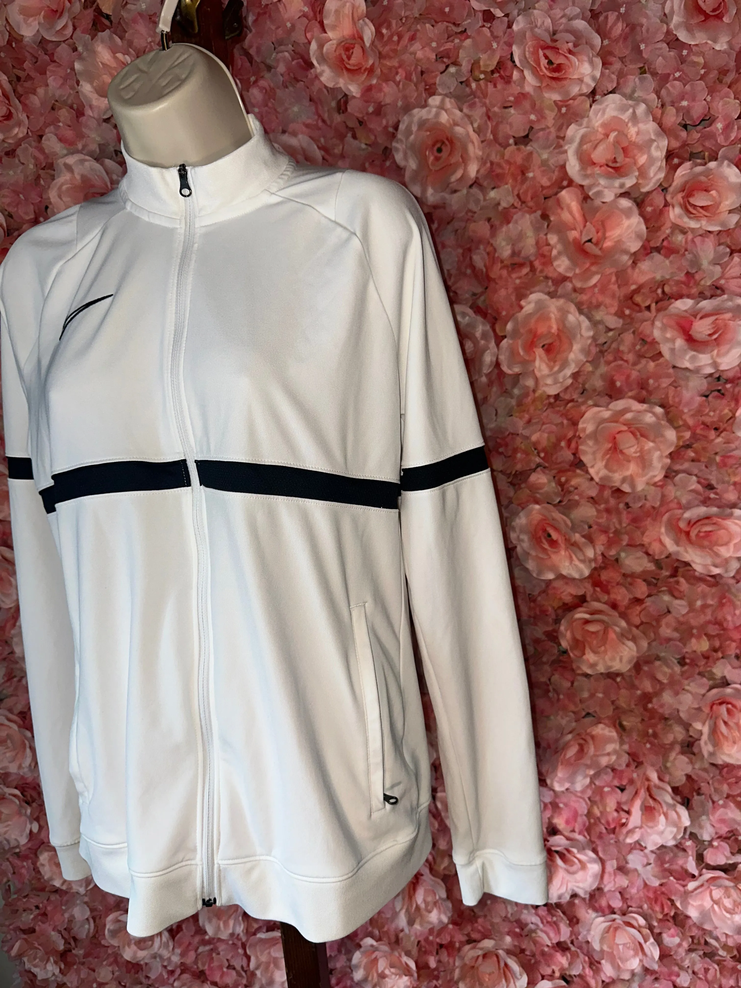 Nike (Medium) B&W Dri-Fit Zip Up Sporty Jacket