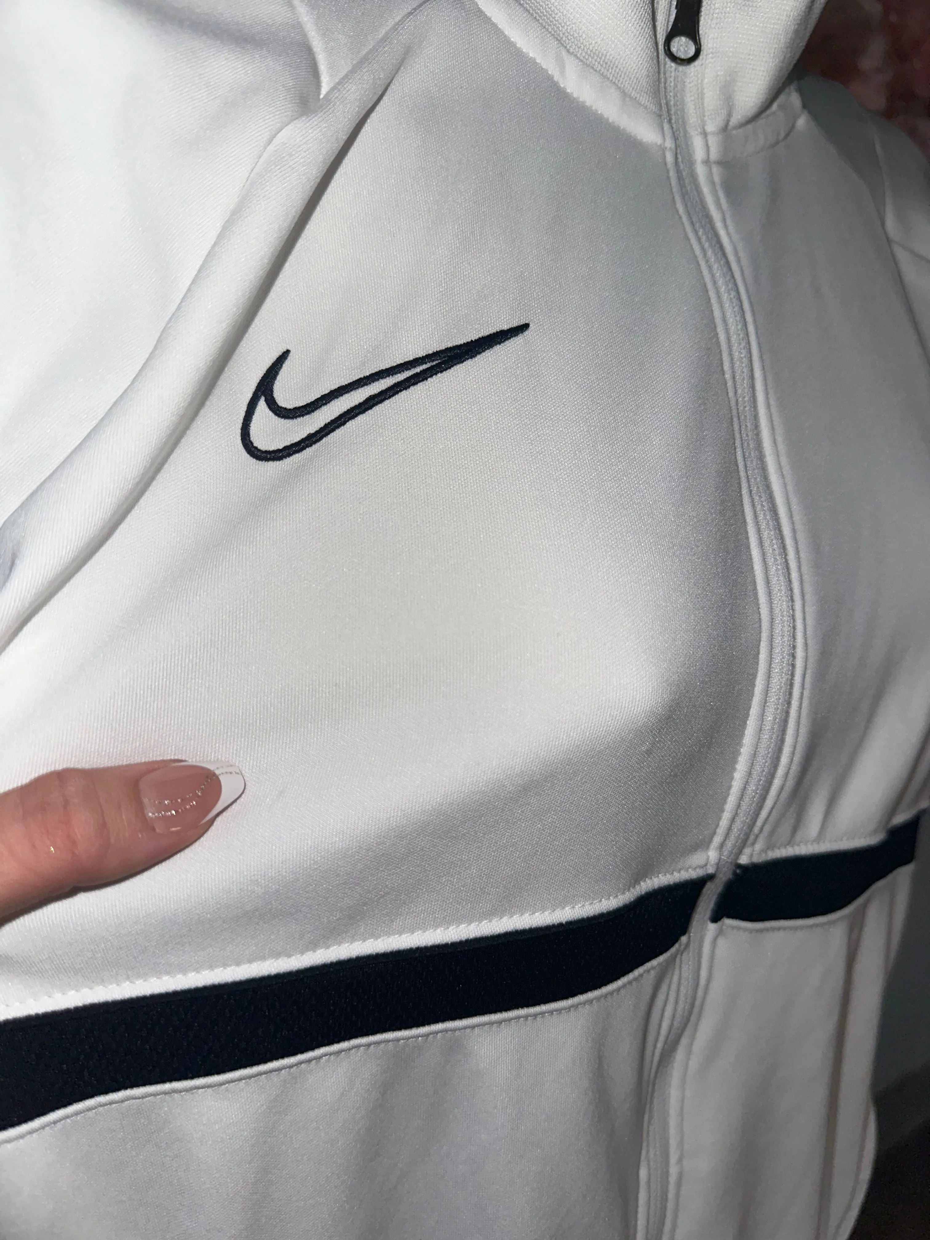 Nike (Medium) B&W Dri-Fit Zip Up Sporty Jacket