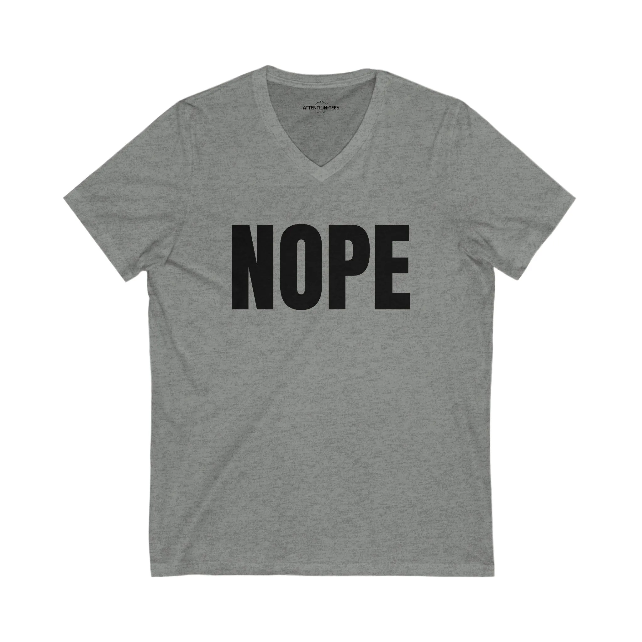 Nope - Unisex Jersey Short Sleeve V-Neck T-shirt