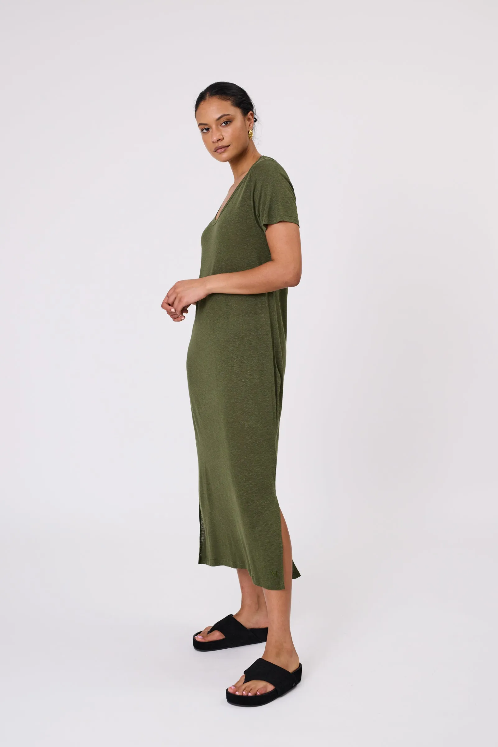 Noto T Shirt Dress - Cypress