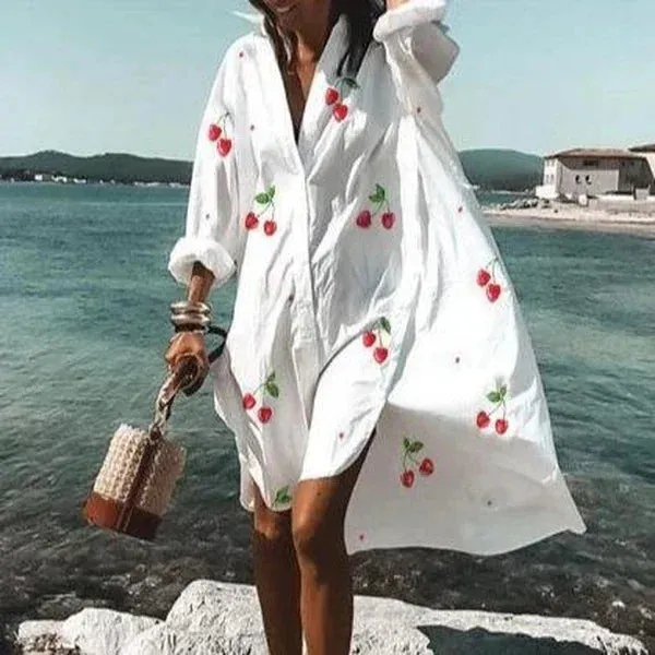 Nova - Fashionable shirt dress White dress