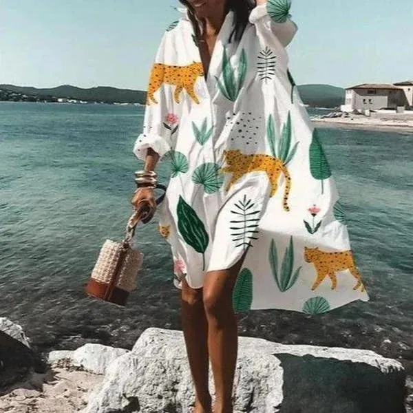 Nova - Fashionable shirt dress White dress
