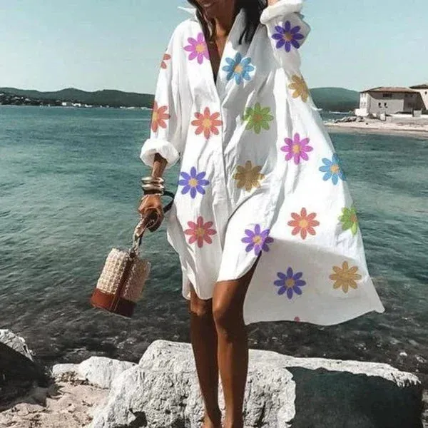 Nova - Fashionable shirt dress White dress