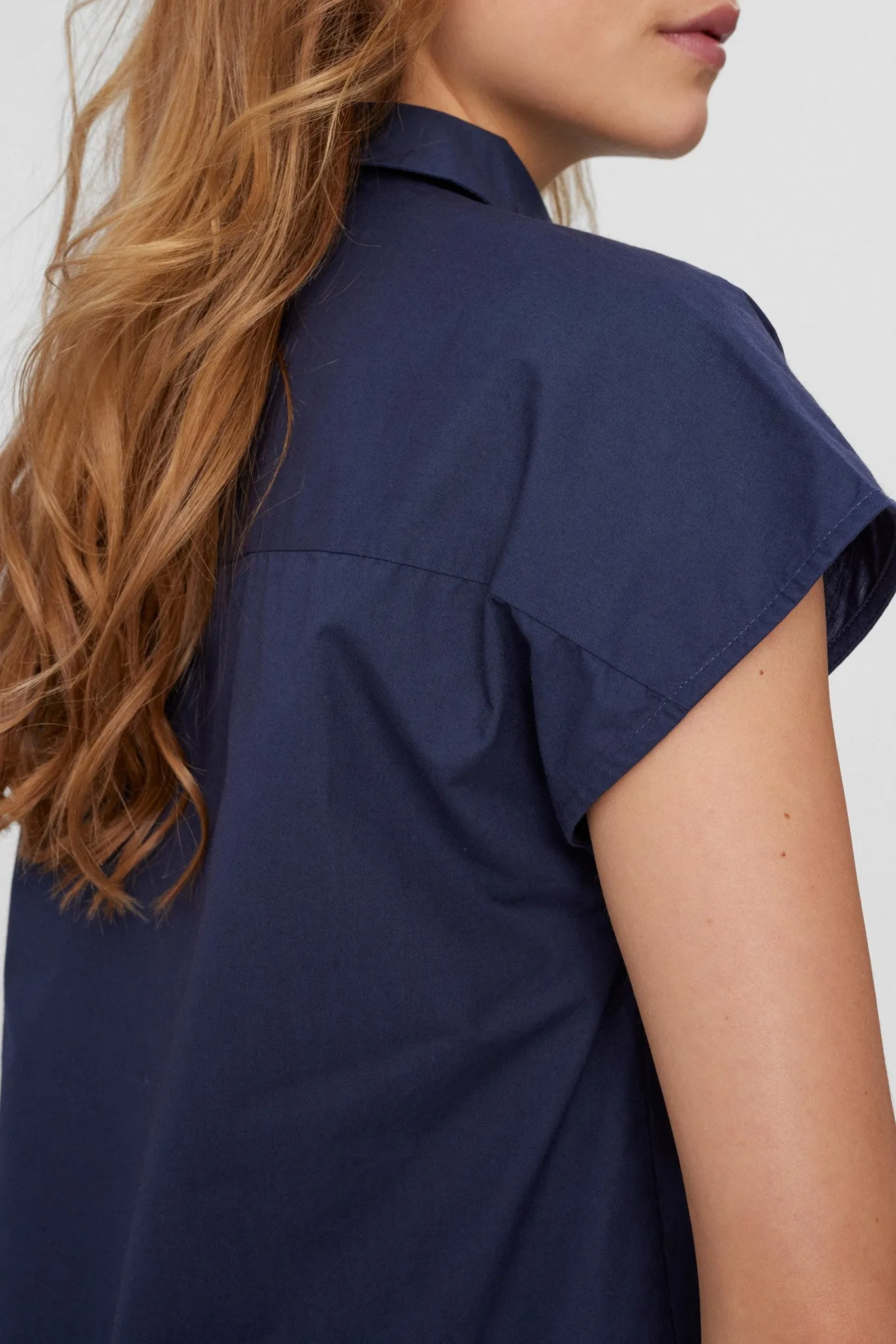 NUGIA SLEEVELESS SHIRT - Dress Blues