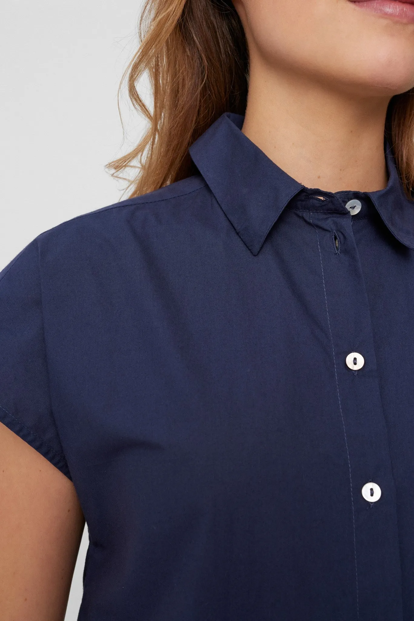 NUGIA SLEEVELESS SHIRT - Dress Blues