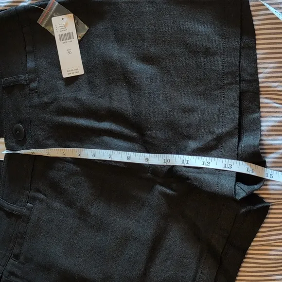 NWT Anthropologie - The Ettie Shorts by Maeve: Pitched Linen Edition Black