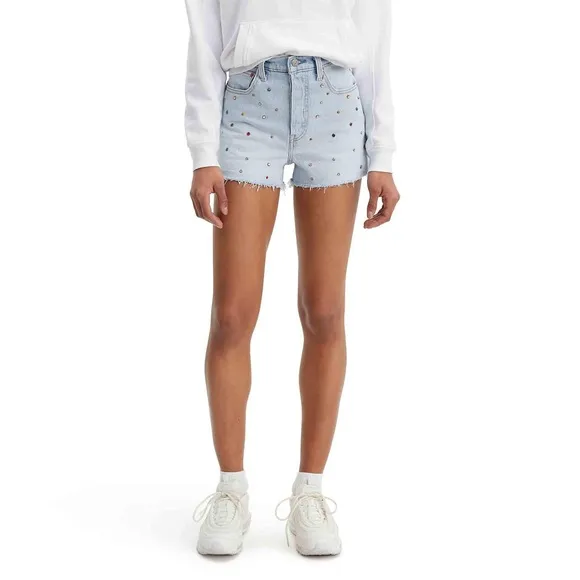 NWT Levi’s Premium Ribcage Studded Shorts, Lucky Sevens, 27