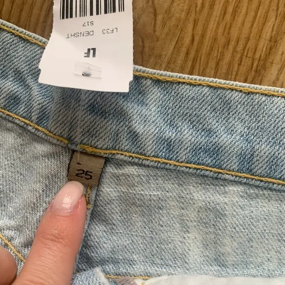 NWT LF Carmar Denim Patchwork Cutoff Shorts