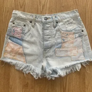 NWT LF Carmar Denim Patchwork Cutoff Shorts