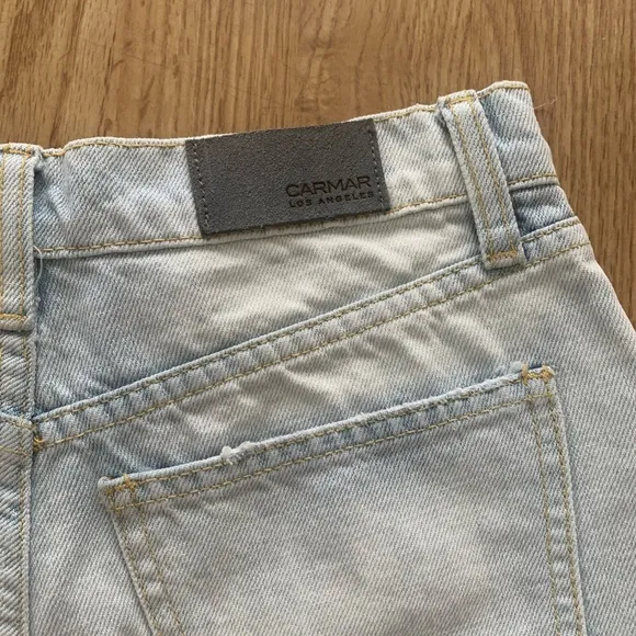 NWT LF Carmar Denim Patchwork Cutoff Shorts