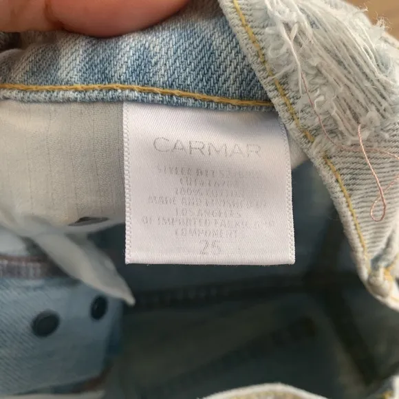 NWT LF Carmar Denim Patchwork Cutoff Shorts