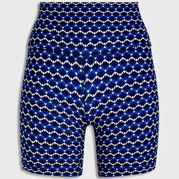 NWT Splits59 Airweight High Waisted Athletic Shorts Spandex Stretch Blue Shell