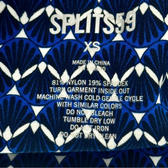 NWT Splits59 Airweight High Waisted Athletic Shorts Spandex Stretch Blue Shell