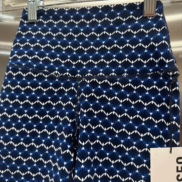 NWT Splits59 Airweight High Waisted Athletic Shorts Spandex Stretch Blue Shell