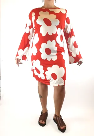 Nyata red and white print dress size 14-16