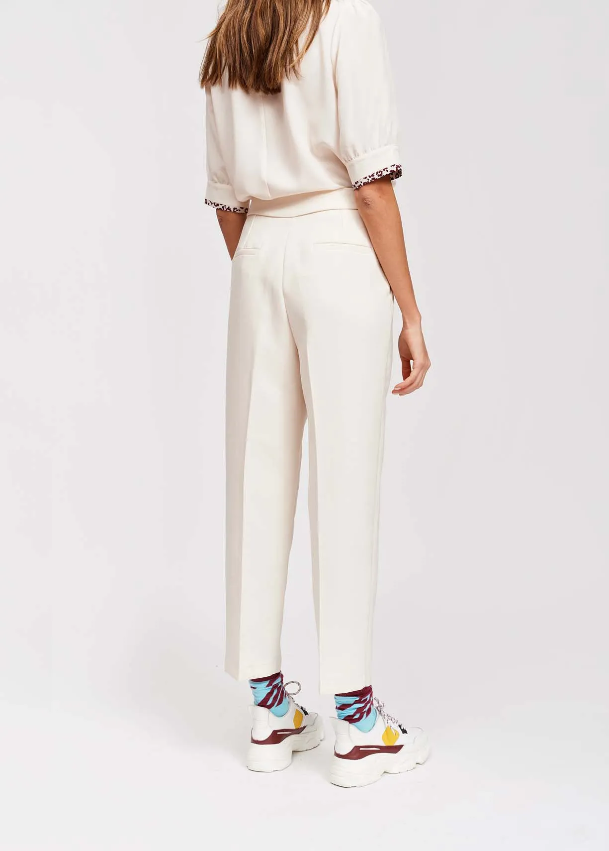 Off white classic tailored trousers