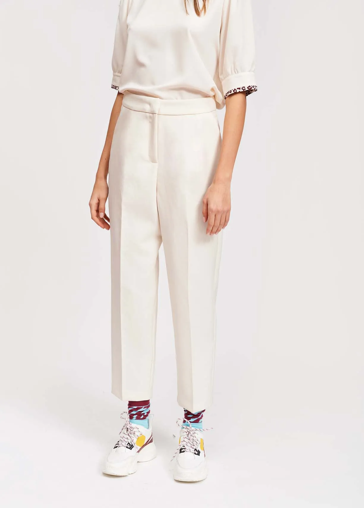 Off white classic tailored trousers