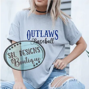 Outlaws Ladies Design Sport Grey T-Shirt