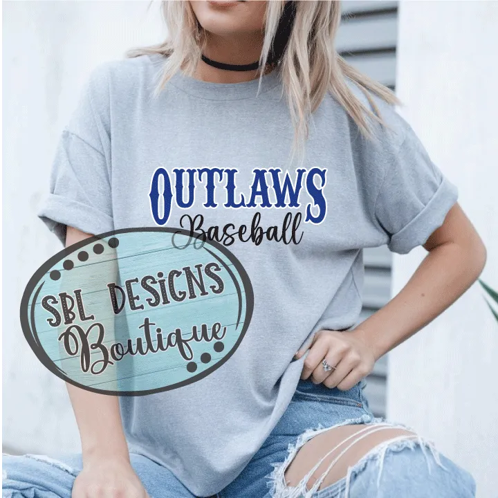 Outlaws Ladies Design Sport Grey T-Shirt