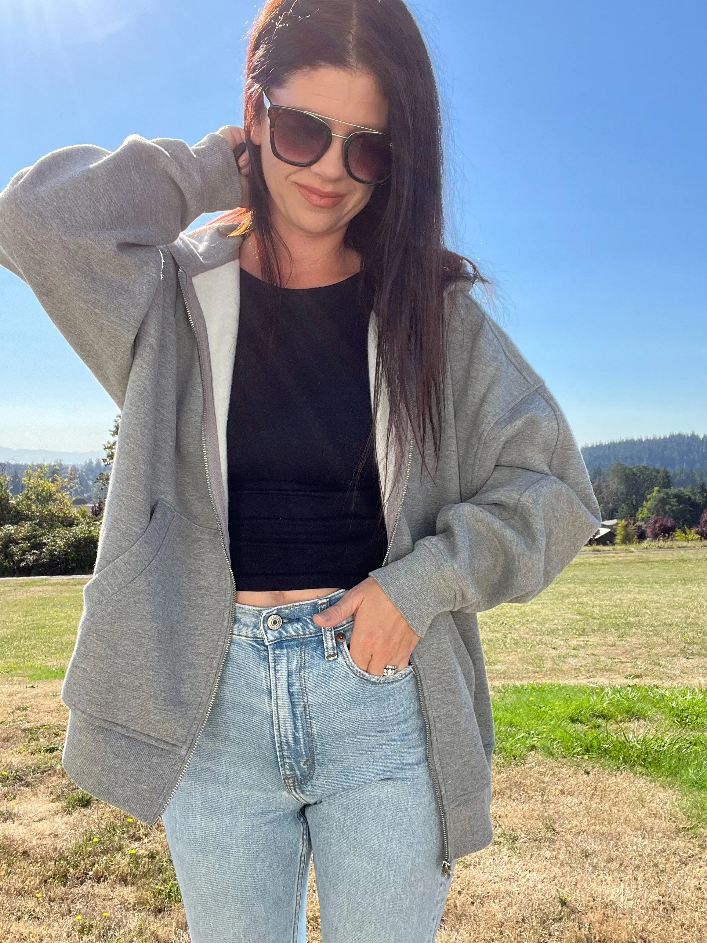 Oversized Zip up Hoodie