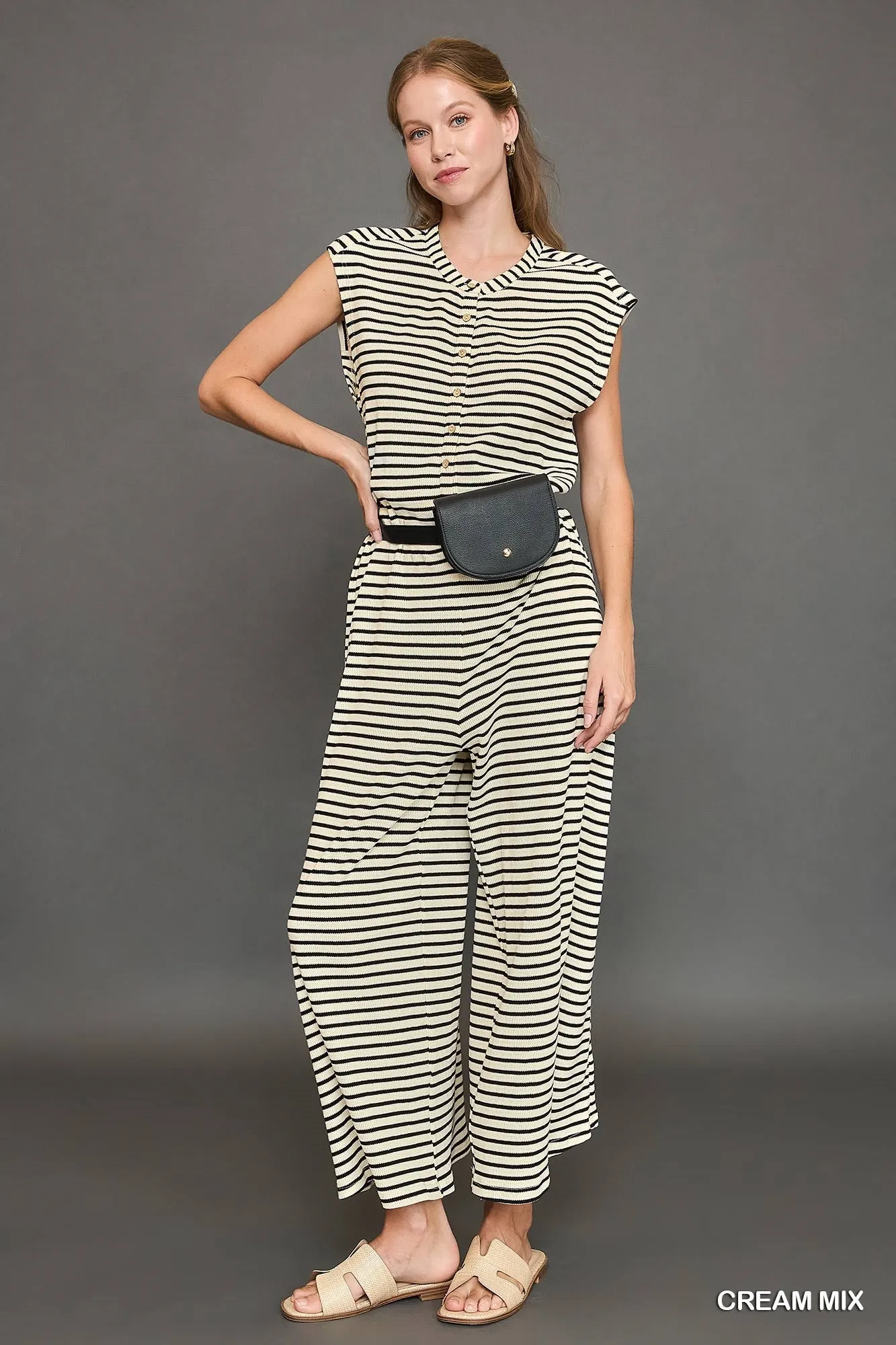 Paige Striped Knit Sleeveless Jumpsuit *FINAL SALE*