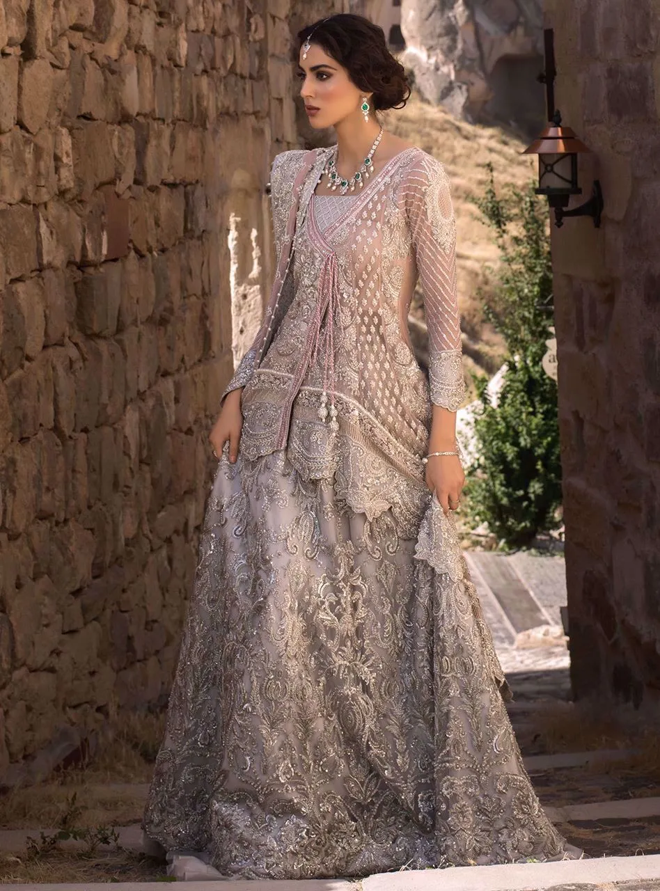 Pakistani Bridal Lehnga with Angrakha style  for Wedding #J5175