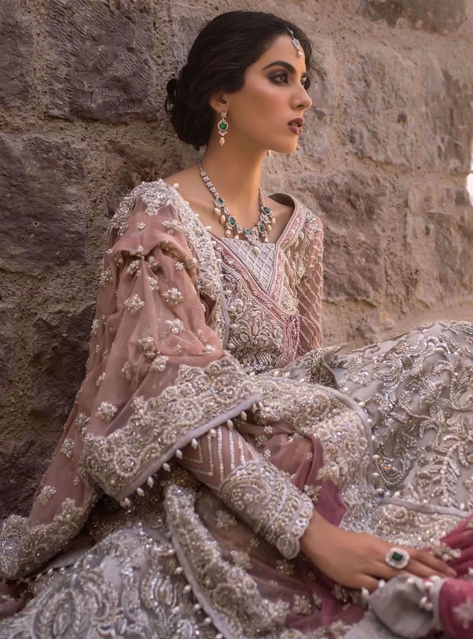 Pakistani Bridal Lehnga with Angrakha style  for Wedding #J5175